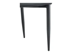 Juego de 2 sillas negras de PU con respaldo curvo - Diseño minimalista