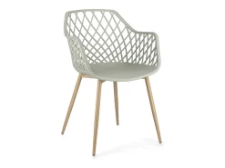 Juego de 4 sillas Optik - Versátil para uso interior y exterior-Gris