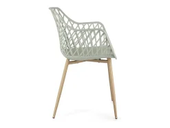 Juego de 4 sillas Optik - Versátil para uso interior y exterior-Gris