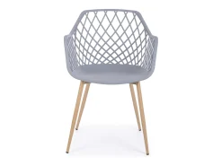 Juego de 4 sillas Optik - Versátil para uso interior y exterior-Gris