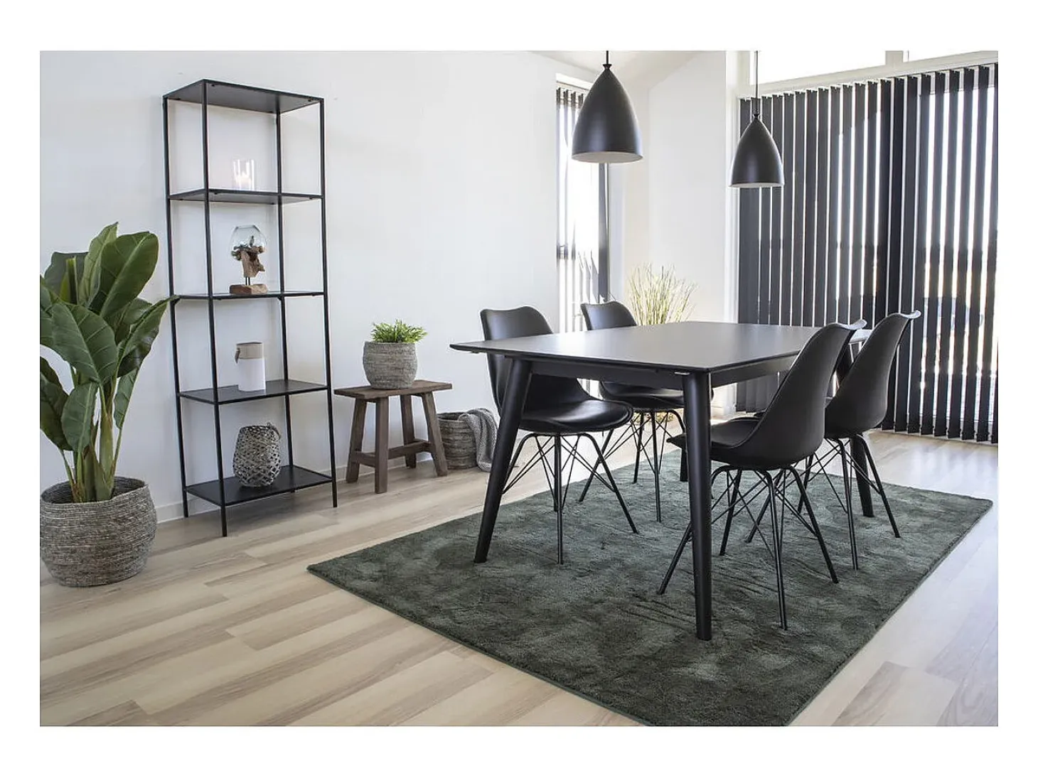 Juego de 2 Sillas Oslo, Negro, 55x48x84 cm, Kendra Home