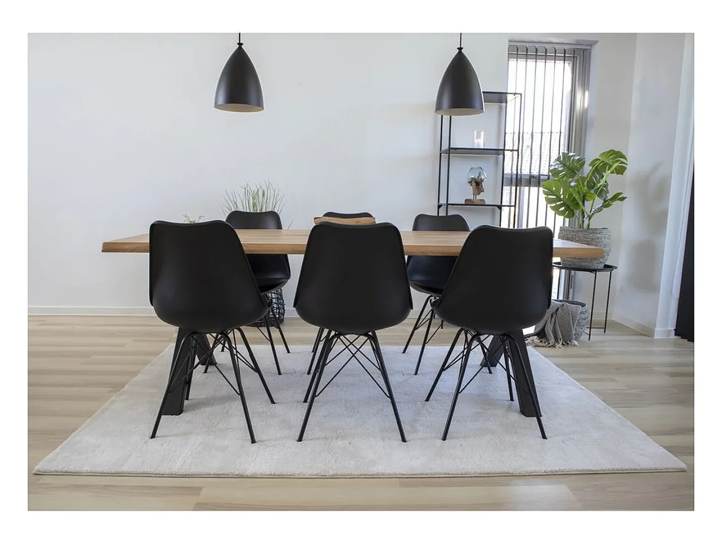 Juego de 2 Sillas Oslo, Negro, 55x48x84 cm, Kendra Home