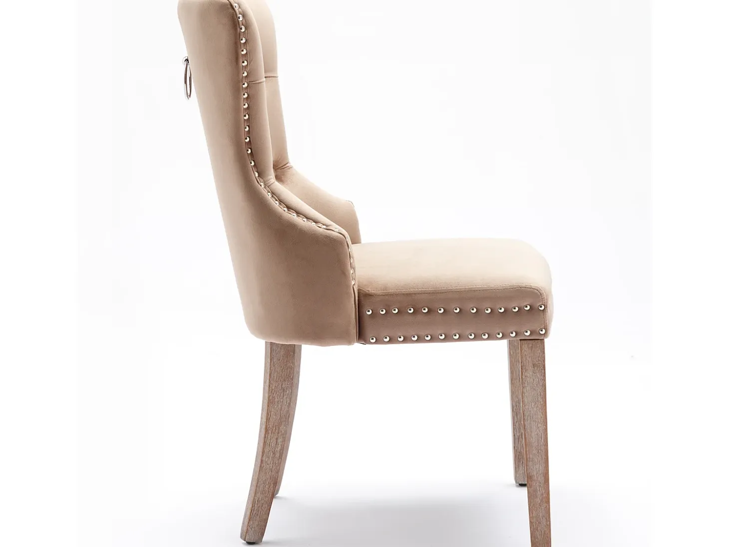 Juego de 4 Sillas para Comedor, Cocina y Sala Silla Tapizada Patas de Madera Maciza - 53,5x64x95cm Marrón