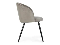 Juego de 2 sillas Quentin de terciopelo acolchado - Confort moderno-Gris