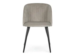 Juego de 2 sillas Quentin de terciopelo acolchado - Confort moderno-Gris