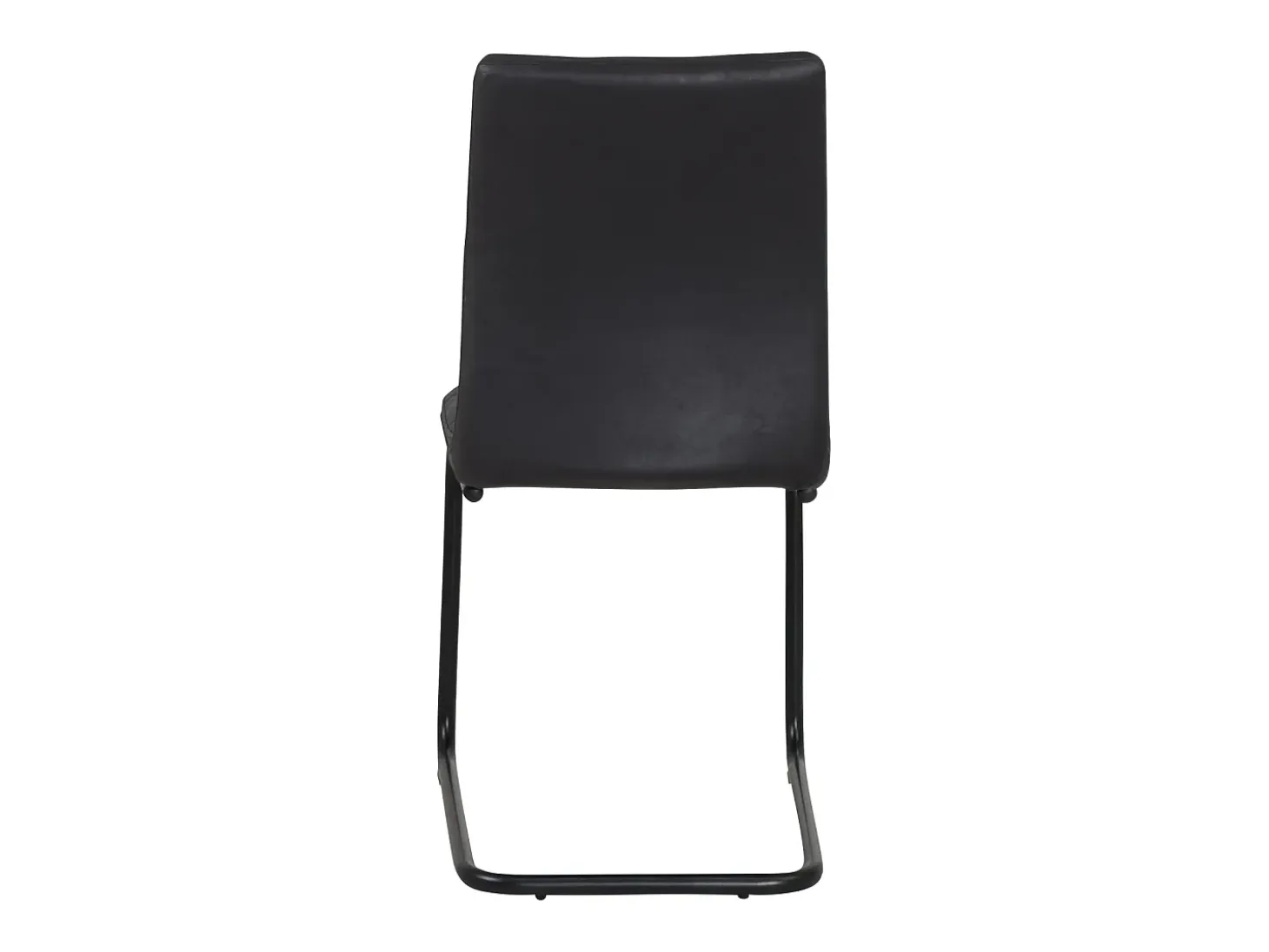 Juego de 2 sillas retro vintage de salón o comedor, acolchadas, patas de metal SIAM (negro)