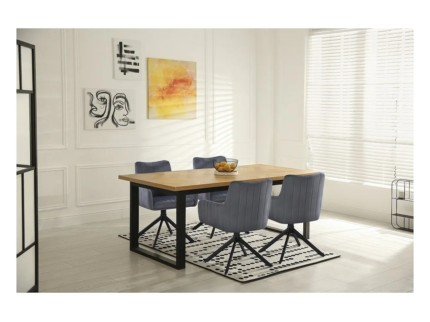 Juego de 2 sillas tapizadas "Pharell" - 60 x 61 x 91 cm - Gris