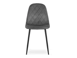 Juego de 4 sillas Valora DAPI de terciopelo gris oscuro | duraderas | cómodas