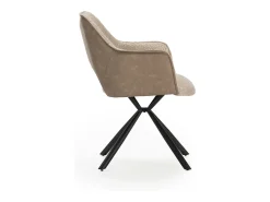 Juego de 2 sillones con patas de metal negro 48x49 h80 cm