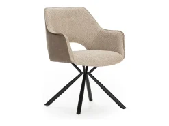 Juego de 2 sillones con patas de metal negro 48x49 h80 cm
