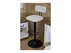 Juego de 2 Taburetes Altos VKH446, Blanco, 41x47,5x85 cm, Kendra Home