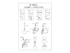 Juego de 2 Taburetes Altos VKH446, Blanco, 41x47,5x85 cm, Kendra Home