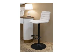 Juego de 2 Taburetes Altos VKH444, Blanco, 43x49,5x85,5 cm, Kendra Home