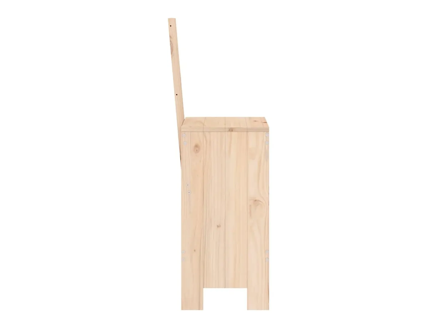 Juego de 2 Taburetes altos de cocina madera maciza pino 40x42x120 cm ES68121