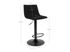 Juego de 2 Taburetes Altos Middelfart, Negro, 43x43x108 cm, Kendra Home