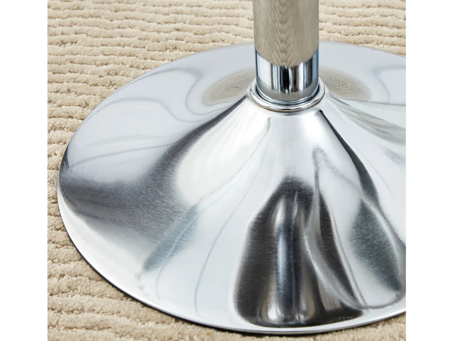 Juego de 2 taburetes de bar con respaldo transparente - Altura ajustable - Patas de metal plateado