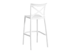 Juego de 2 taburetes de bar de plástico blanco sprint h 75 cm