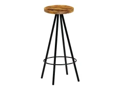 Juego de 4 Taburetes de barra de cocina madera maciza de mango ES47833