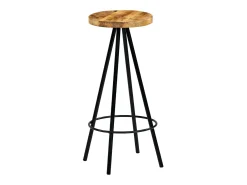 Juego de 4 Taburetes de barra de cocina madera maciza de mango ES47833
