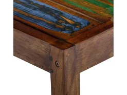 Juego de 2 taburetes de bar de madera maciza recuperada