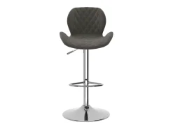 Juego de 2 taburetes de bar de terciopelo gris oscuro