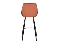 Juego de 2 taburetes de bar - Terciopelo - Terracota - MASURIE