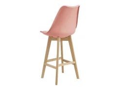 Juego de 6 taburetes de bar de plástico sintético acabado haya 105x48x58 cm rosa 03_0008729