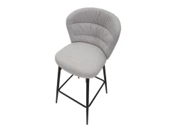 Juego de 2 taburetes de bar Losanna gris, 52 x 59 x 108 cm