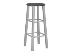 Juego de 2 taburetes de bar de MDF plateado