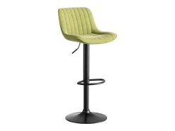 Juego de 2 taburetes de bar giratorios - altura ajustable y giro de 360° - terciopelo verde