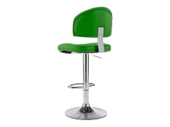 Juego de 2 taburetes de bar de piel sintética verde