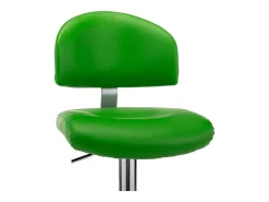 Juego de 2 taburetes de bar de piel sintética verde
