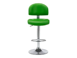 Juego de 2 taburetes de bar de piel sintética verde