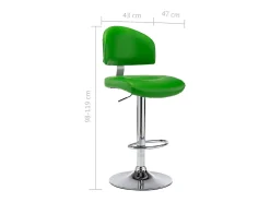 Juego de 2 taburetes de bar de piel sintética verde