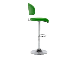 Juego de 2 taburetes de bar de piel sintética verde
