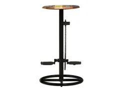 Juego de 2 taburetes de bar de madera maciza recuperada