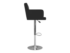 Juego de 2 taburetes de bar de piel sintética negra