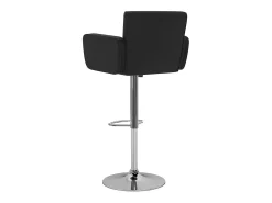 Juego de 2 taburetes de bar de piel sintética negra
