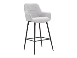 Juego de 2 taburetes de bar grises, 55 x 55 x 109 cm
