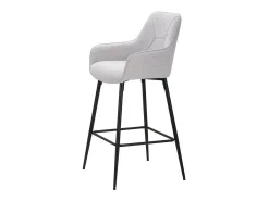 Juego de 2 taburetes de bar grises, 55 x 55 x 109 cm