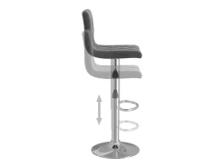 Juego de 2 taburetes de bar de terciopelo gris oscuro