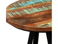 Juego de 2 taburetes de bar de madera maciza recuperada