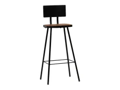 Juego de 4 taburetes de bar de madera maciza recuperada