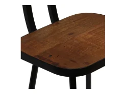 Juego de 4 taburetes de bar de madera maciza recuperada