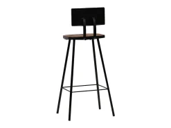 Juego de 4 taburetes de bar de madera maciza recuperada