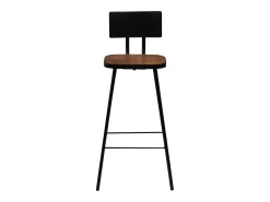 Juego de 4 taburetes de bar de madera maciza recuperada