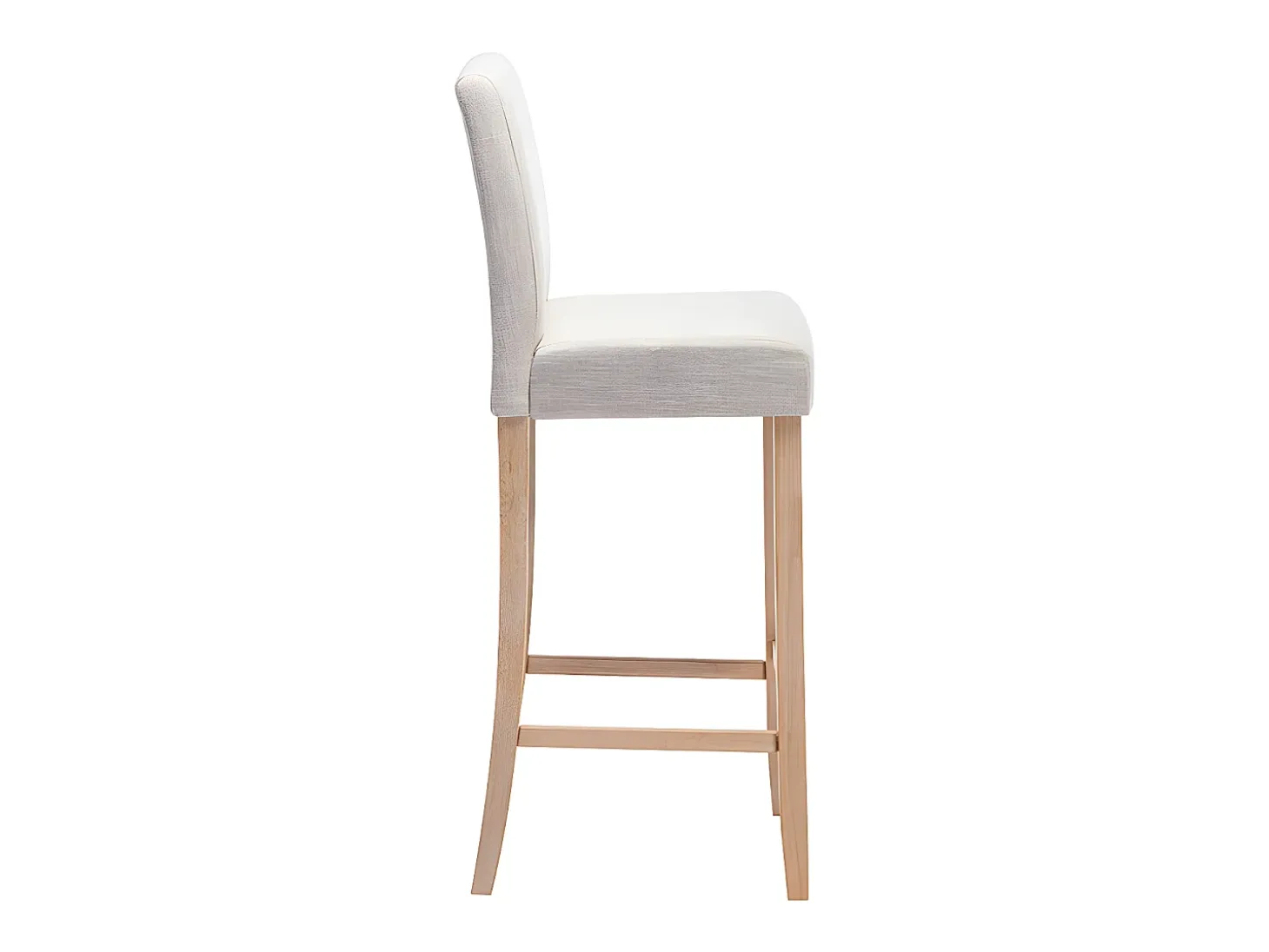 Juego de 2 taburetes de bar - Tela - Beige - ROVIGO