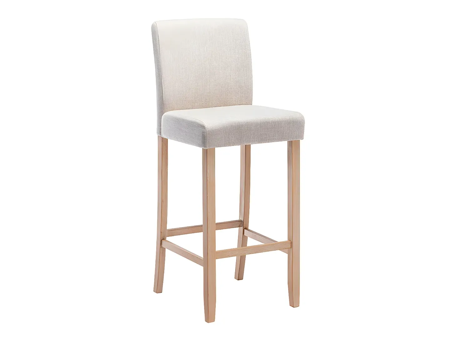 Juego de 2 taburetes de bar - Tela - Beige - ROVIGO