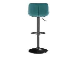 Juego de 2 taburetes de bar giratorios - altura ajustable y giro de 360° - terciopelo azul