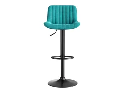 Juego de 2 taburetes de bar giratorios - altura ajustable y giro de 360° - terciopelo azul